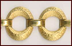 Trifari Bold Textured Gold Tone Links Bracelet
